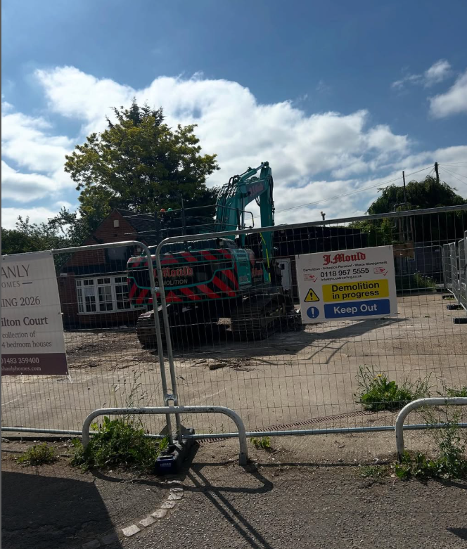 Demolition site of Hamilton Court